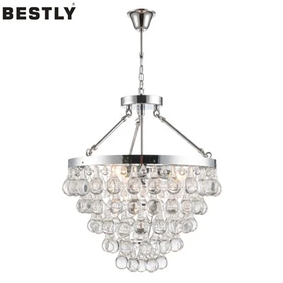 Lampu Gantung Kristal Gaya Modern dengan Kristal Tetesan Hujan untuk Rumah
